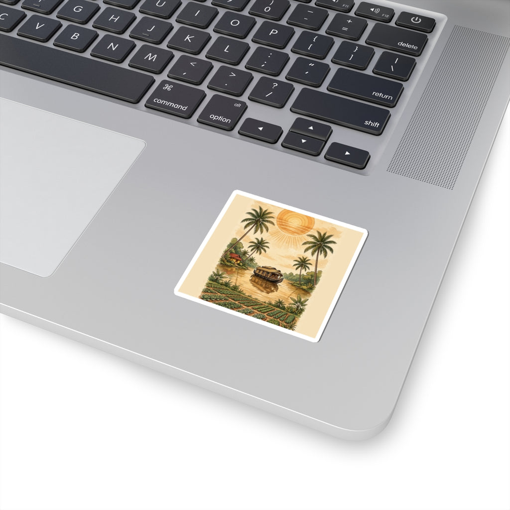 Kerala Backwaters Sunset Sticker