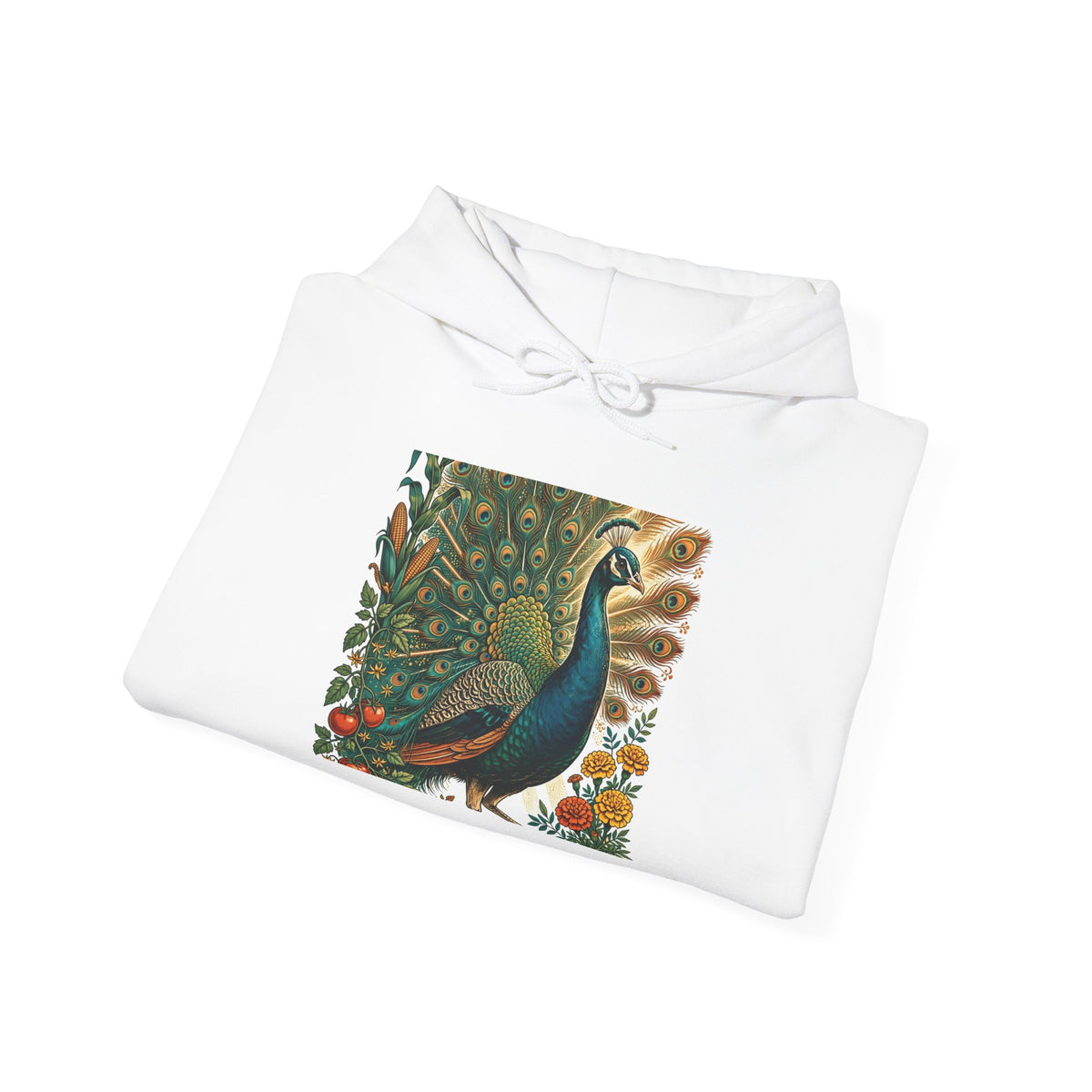 Peacock In The Garden Hoodie