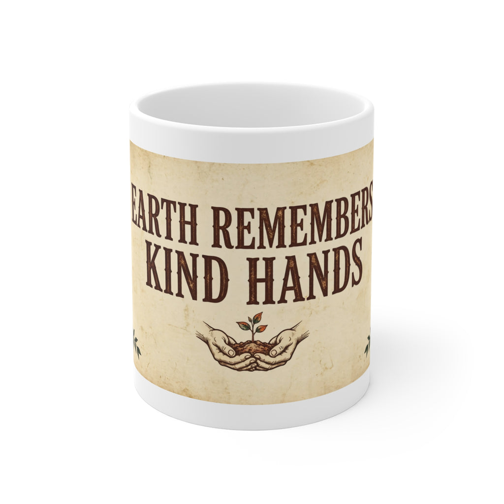 Earth Remembers Kind Hands Mug