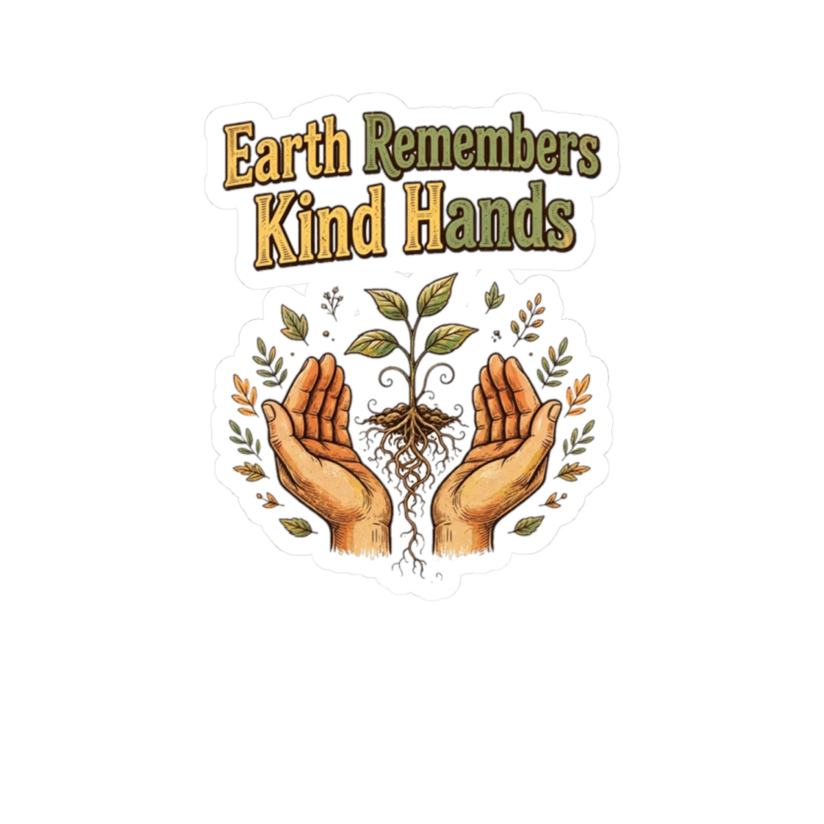 Earth Remembers Kind Hands Sticker