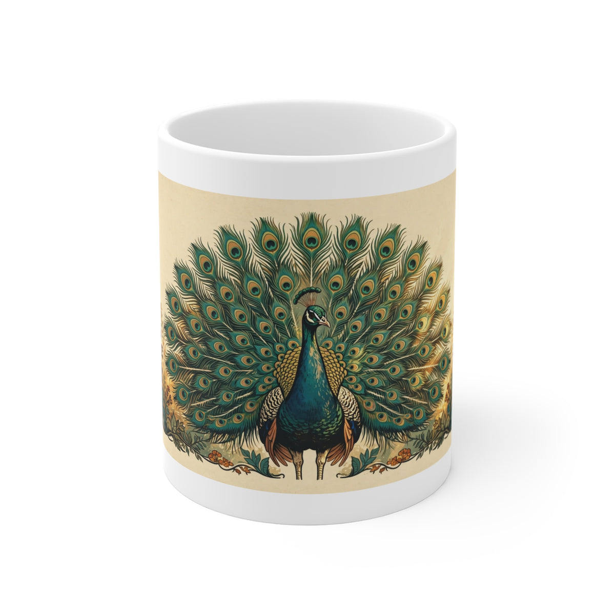 Peacock In The Garden Mug