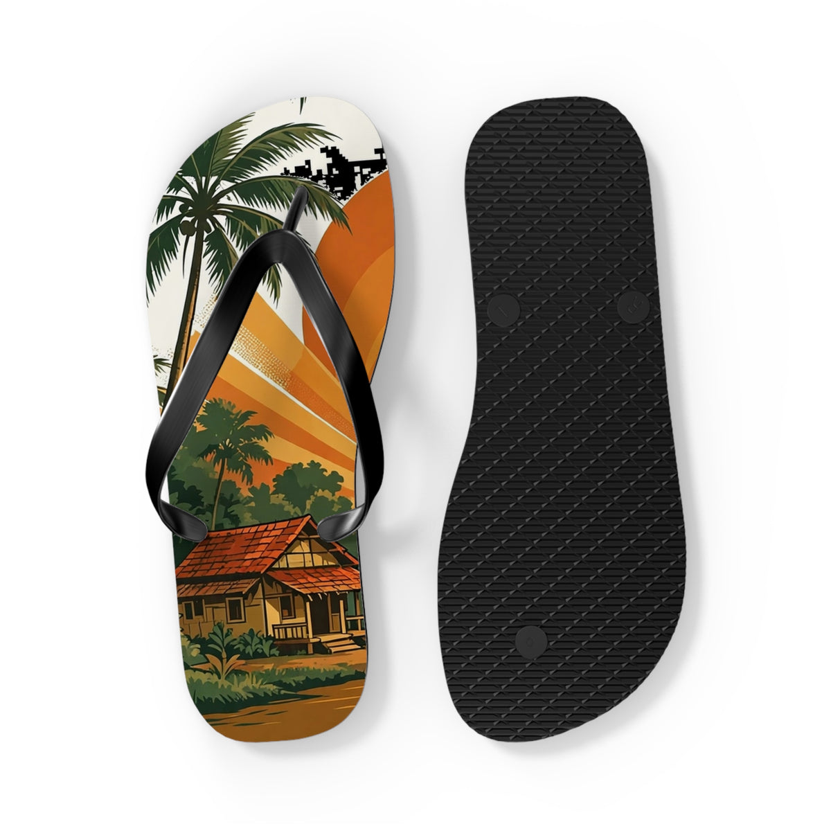 Kerala Backwaters Sunset Flip Flops