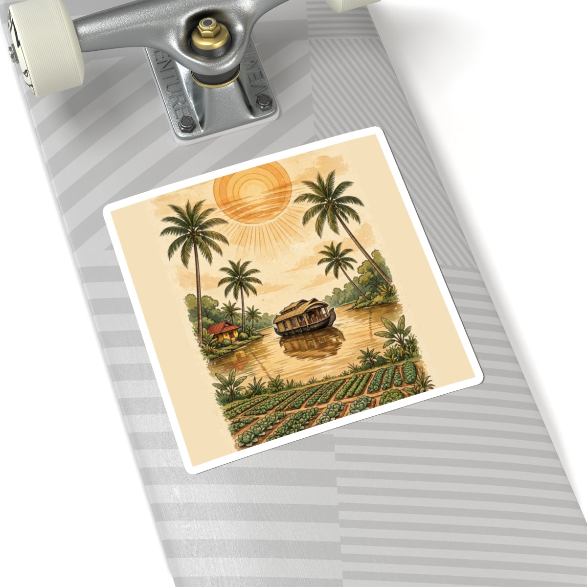 Kerala Backwaters Sunset Sticker