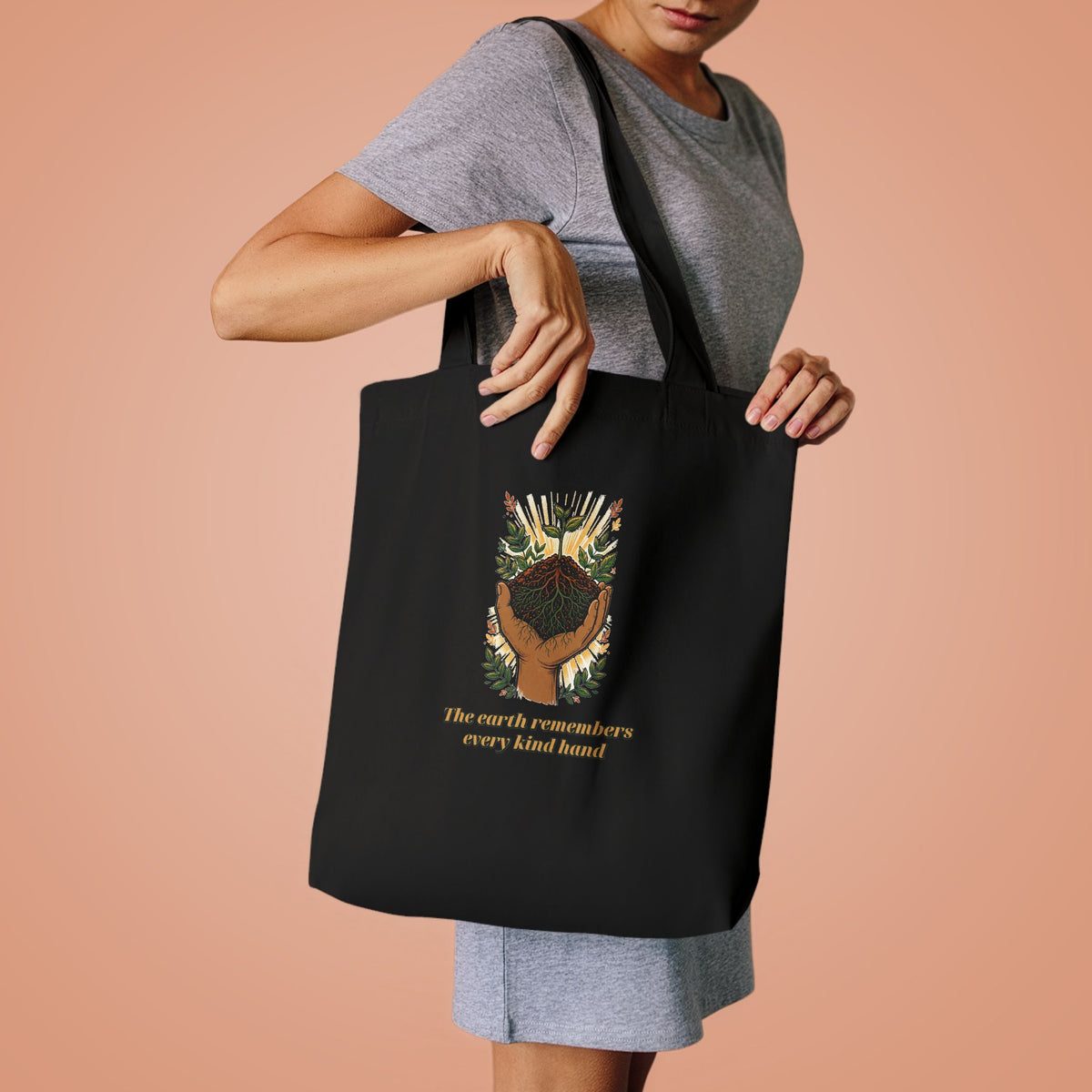 Earth Remembers Kind Hands Tote