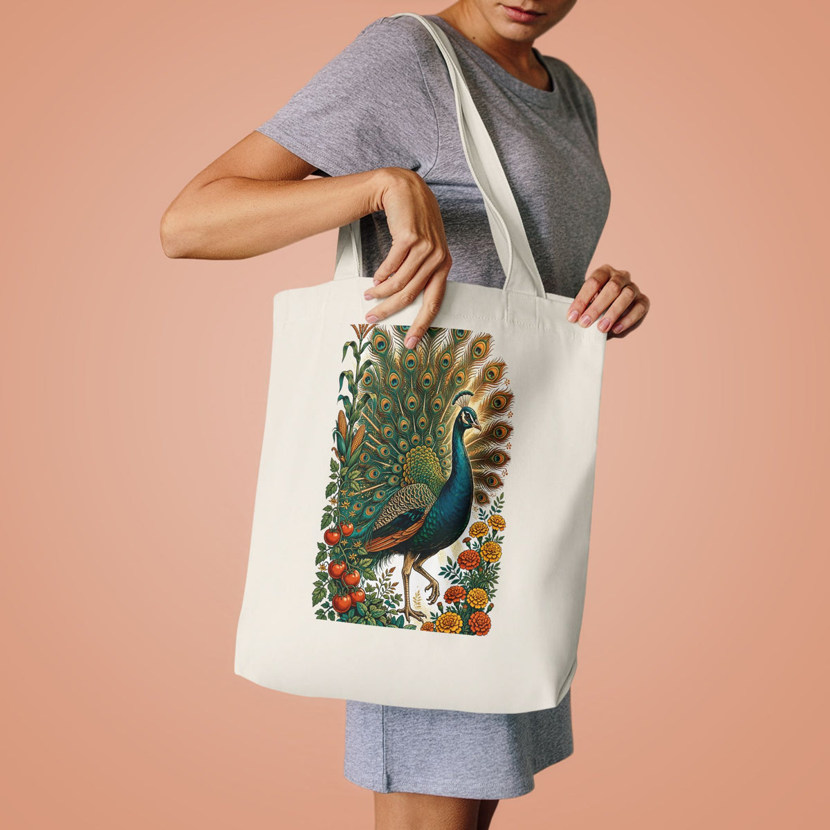 Peacock In The Garden Tote