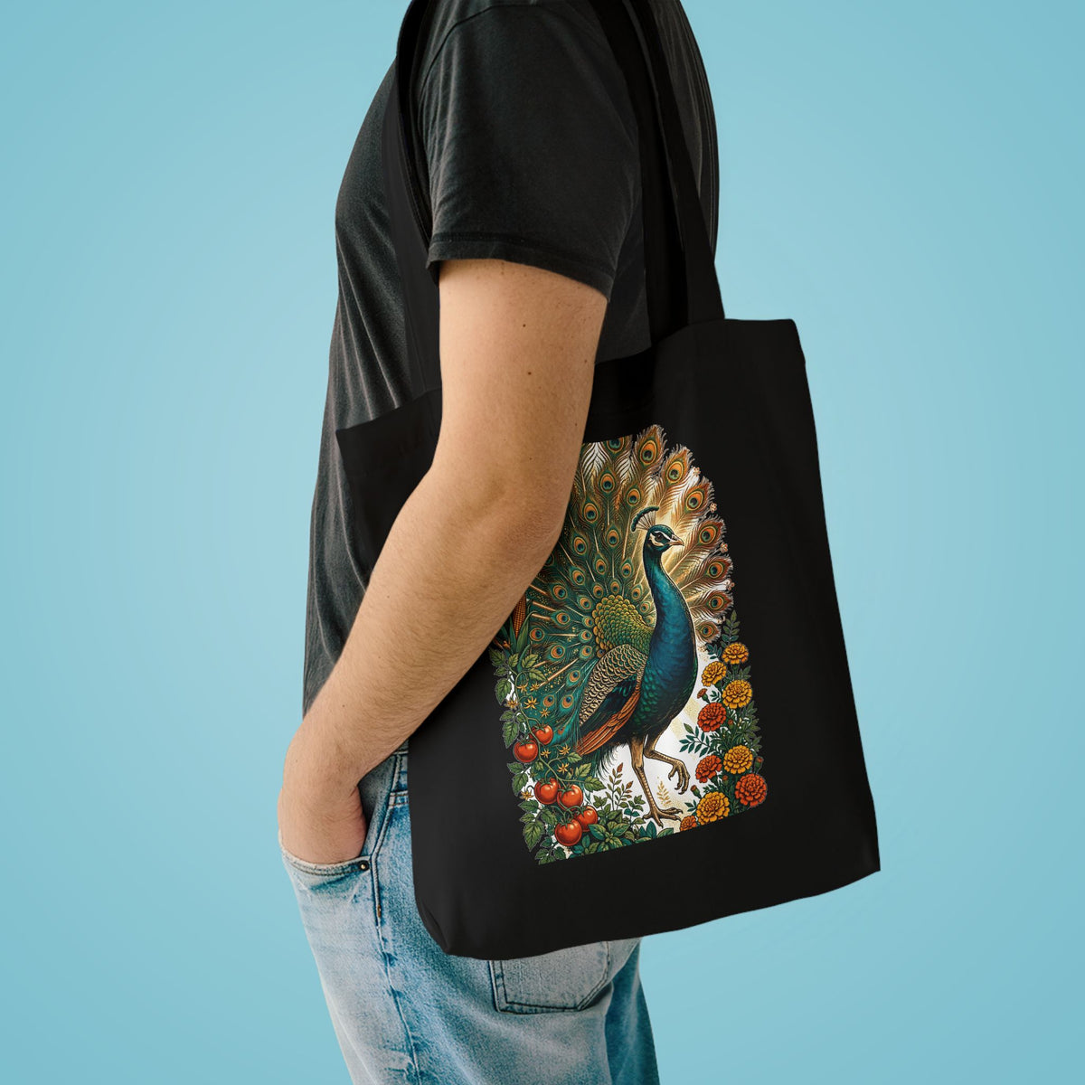 Peacock In The Garden Tote