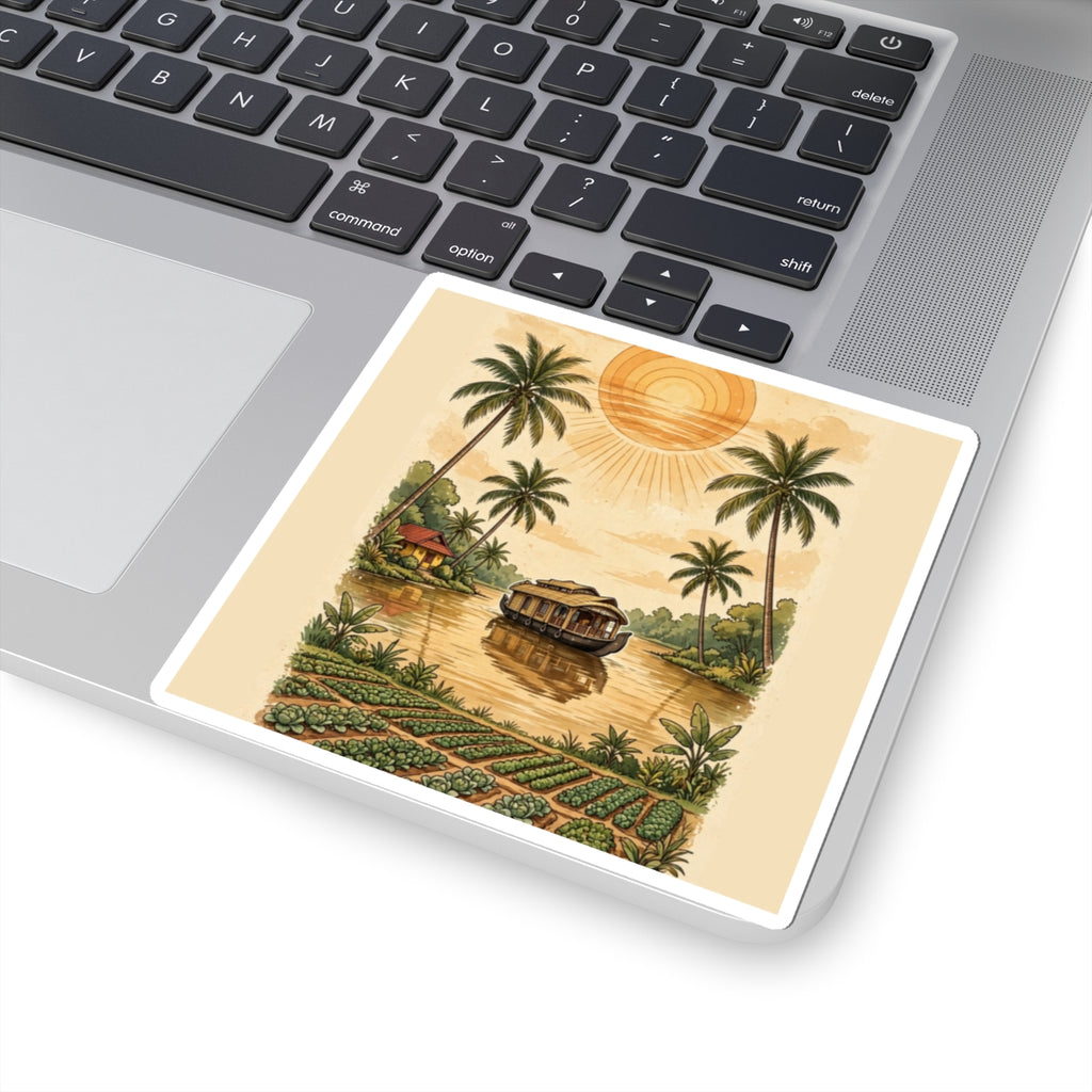 Kerala Backwaters Sunset Sticker