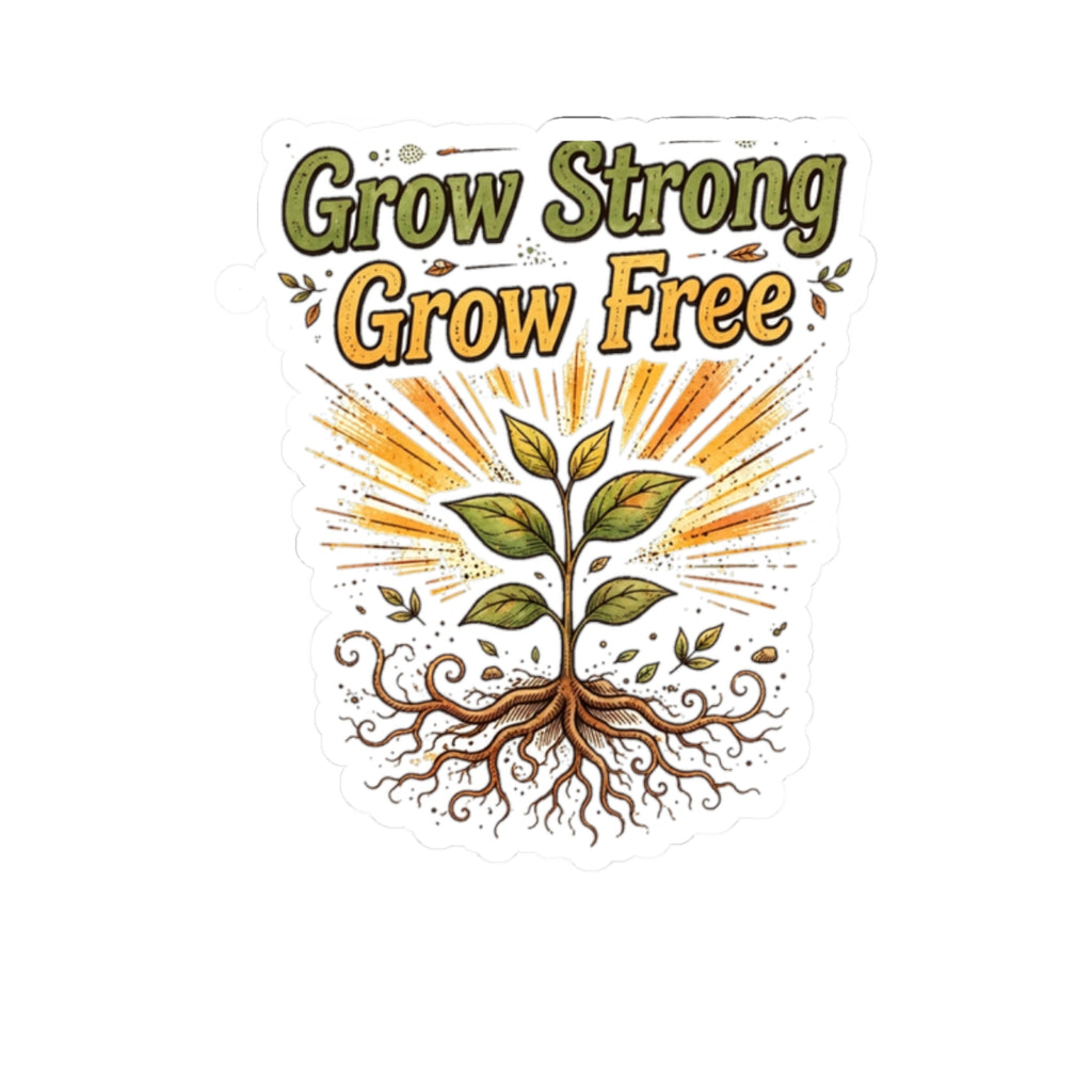 Grow Slow Grow Strong Grow Free Sticker
