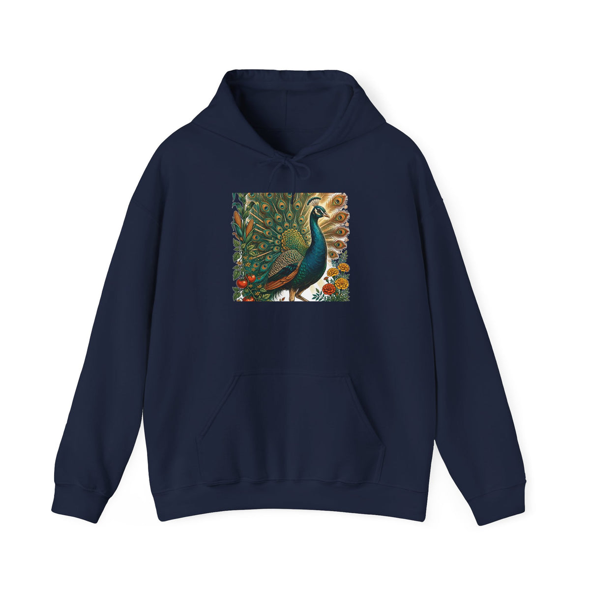 Peacock In The Garden Hoodie