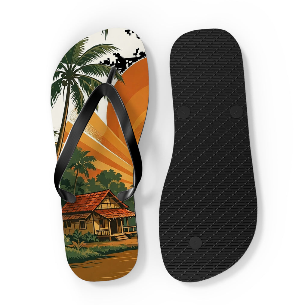 Kerala Backwaters Sunset Flip Flops