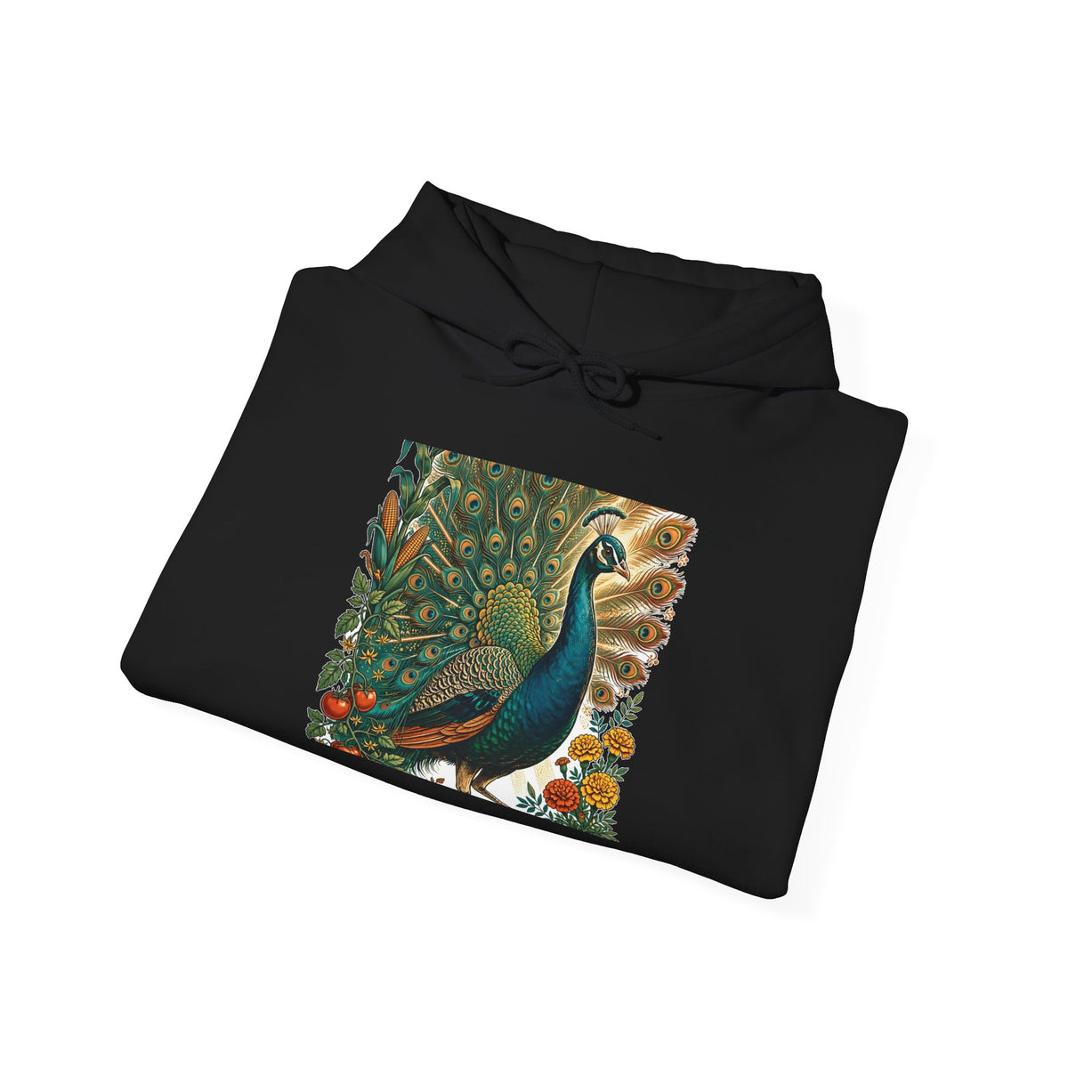Peacock In The Garden Hoodie