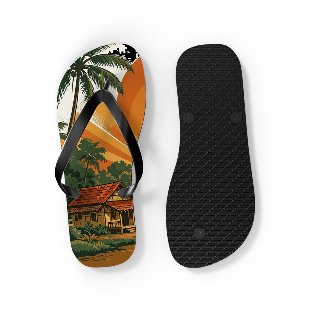 Kerala Backwaters Sunset Flip Flops