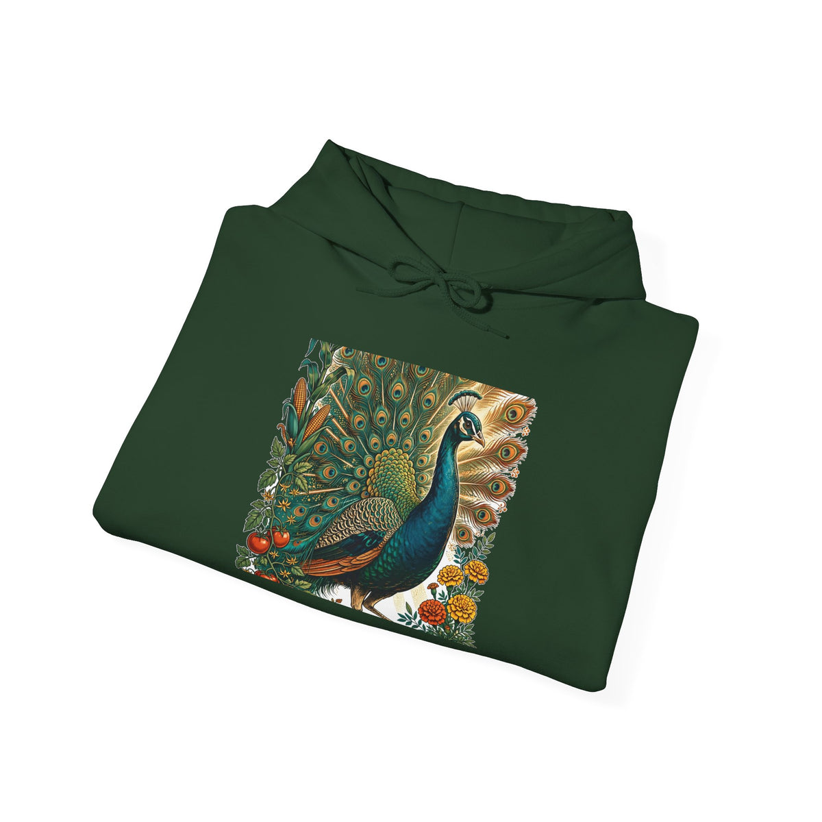 Peacock In The Garden Hoodie