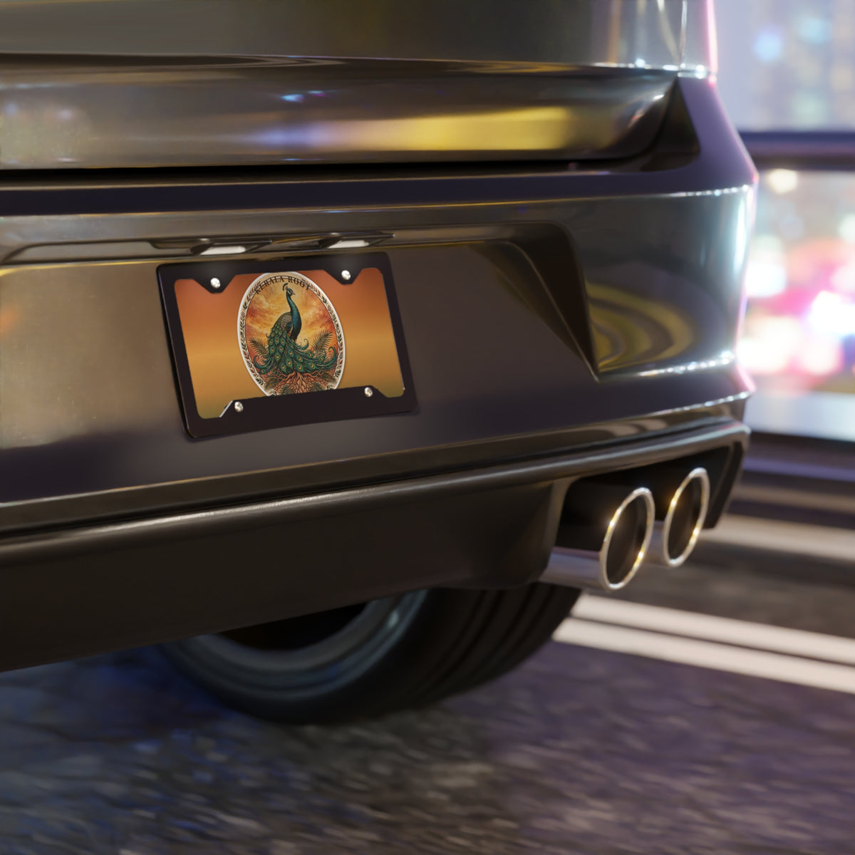 Kerala Root License Plate — Peacock Emblem