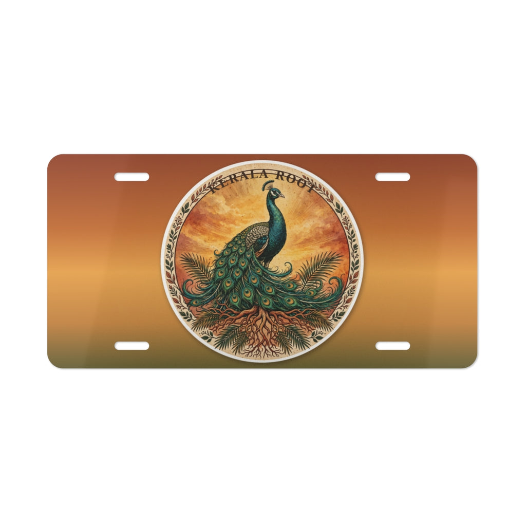 Kerala Root License Plate — Peacock Emblem